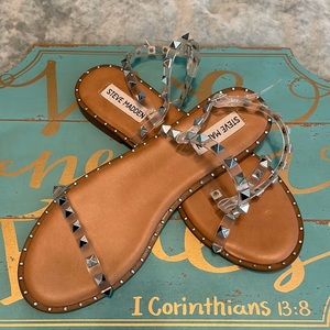 Steve Madden Clear Travel Sandal Size 8.5